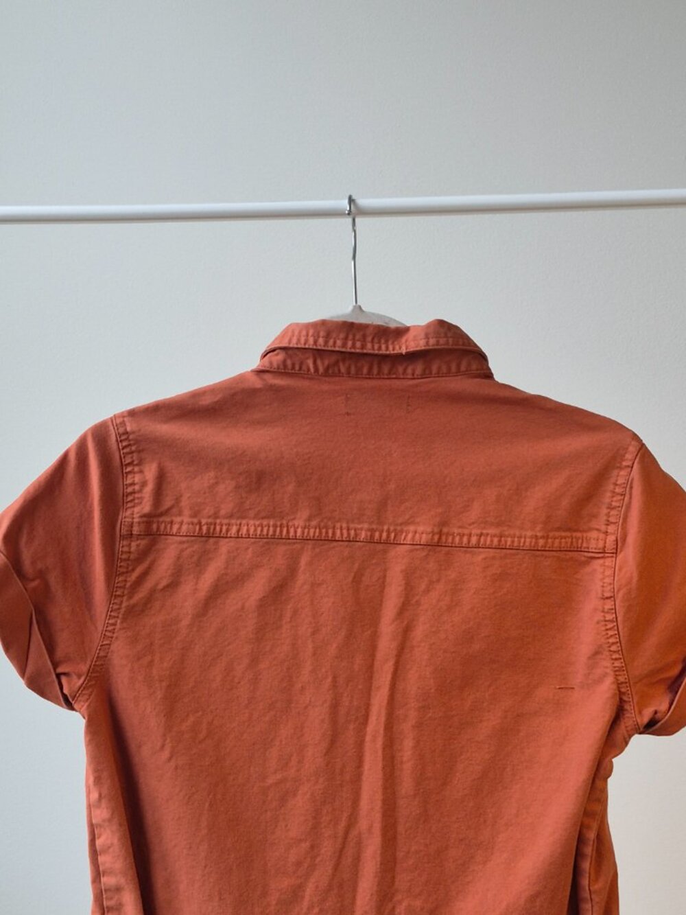 Toad&Co Earthworks Garage Shortie Romper Women S Rust Orange Utility Zip Front - Picture 6 of 11